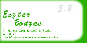 eszter bodzas business card